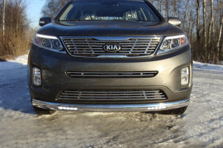 Защита переднего бампера на Kia Sorento фото 1