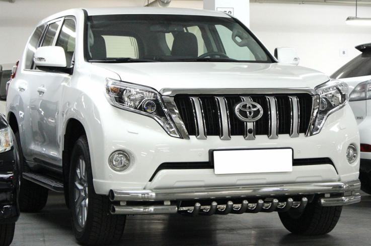 Защита переднего бампера на Toyota Land Cruiser Prado 150 фото 1