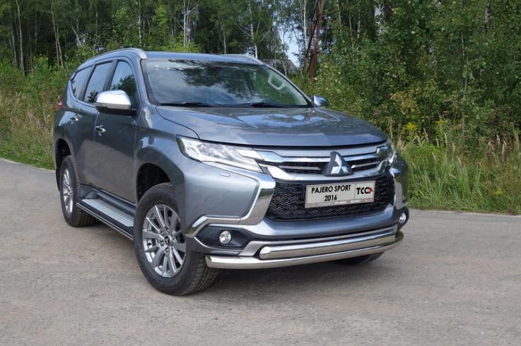 Защита переднего бампера на Mitsubishi Pajero Sport фото 1