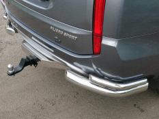 Защита заднего бампера на Mitsubishi Pajero Sport фото 4