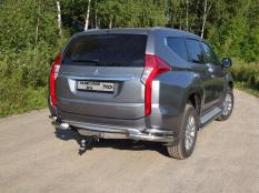 Защита заднего бампера на Mitsubishi Pajero Sport фото 5