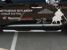Пороги и боковые трубы на Mitsubishi Outlander фото 6