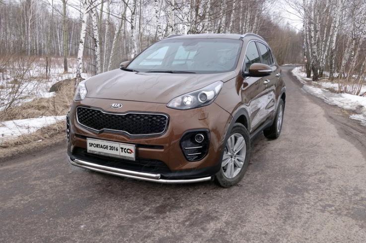 Защита переднего бампера на Kia Sportage  фото 1