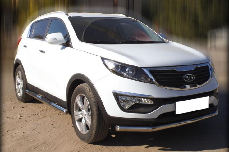 Защита переднего бампера на Kia Sportage  фото 1
