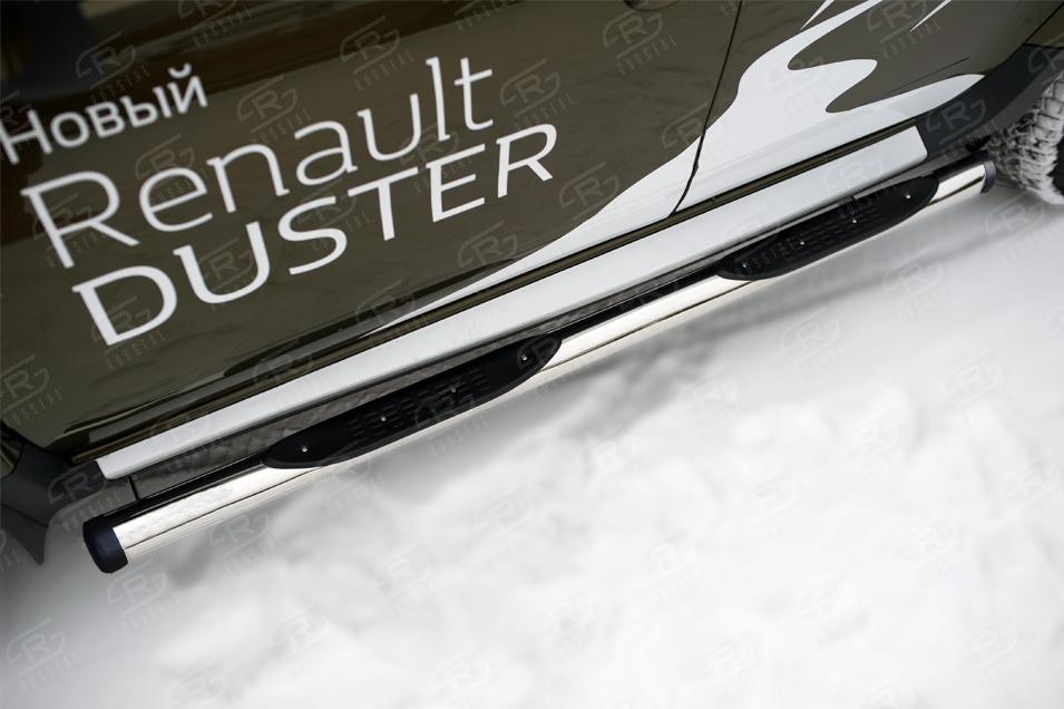 Пороги и боковые трубы на Renault Duster фото 71