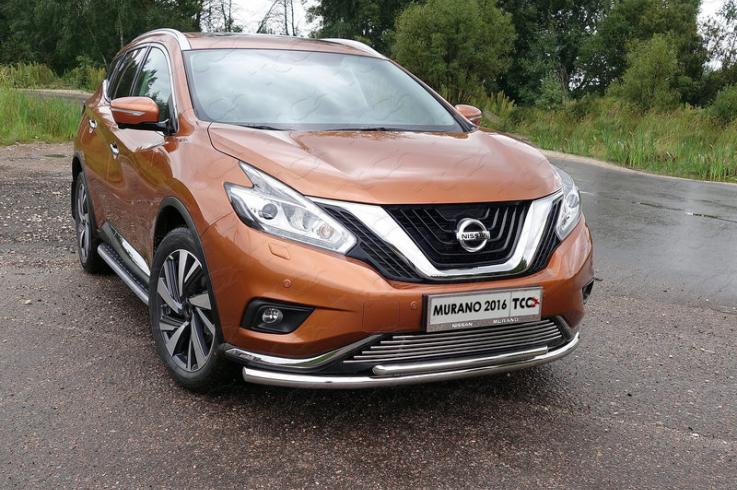 Защита переднего бампера на Nissan Murano фото 1