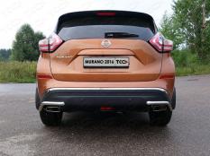 Защита заднего бампера на Nissan Murano фото 4