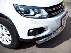 Защита переднего бампера на Volkswagen Tiguan фото 5