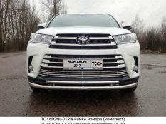 Защита переднего бампера на Toyota Highlander фото 4