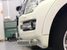 Защита переднего бампера на Mitsubishi Pajero 4 фото 5